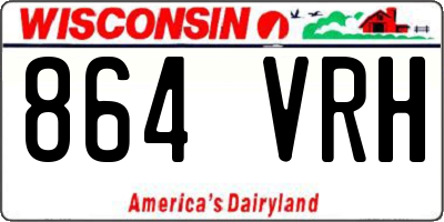 WI license plate 864VRH