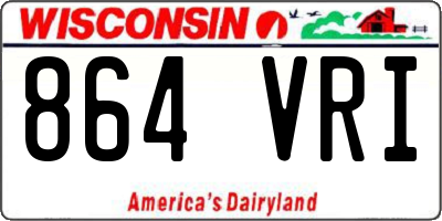 WI license plate 864VRI
