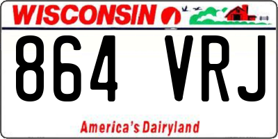 WI license plate 864VRJ
