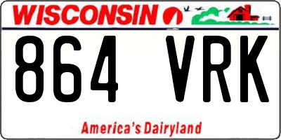 WI license plate 864VRK