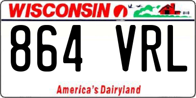 WI license plate 864VRL