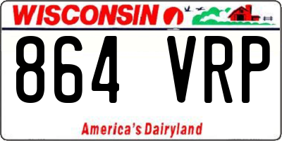 WI license plate 864VRP