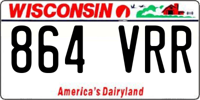 WI license plate 864VRR