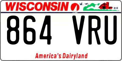 WI license plate 864VRU