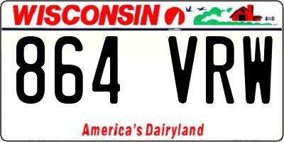 WI license plate 864VRW