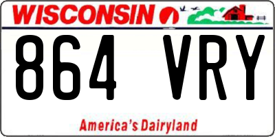 WI license plate 864VRY