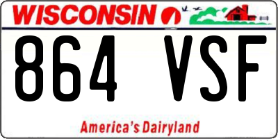 WI license plate 864VSF