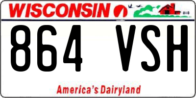 WI license plate 864VSH