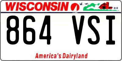 WI license plate 864VSI
