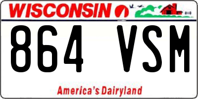 WI license plate 864VSM
