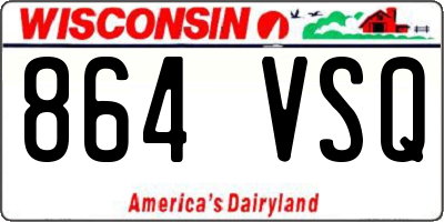 WI license plate 864VSQ