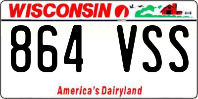 WI license plate 864VSS