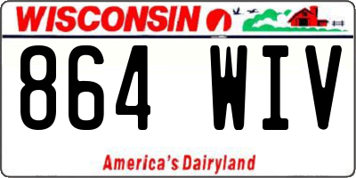 WI license plate 864WIV
