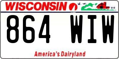 WI license plate 864WIW