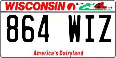 WI license plate 864WIZ
