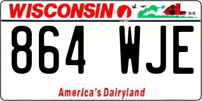 WI license plate 864WJE