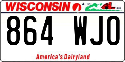 WI license plate 864WJO