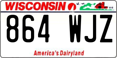 WI license plate 864WJZ