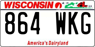 WI license plate 864WKG