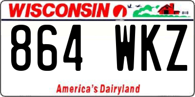 WI license plate 864WKZ