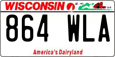 WI license plate 864WLA