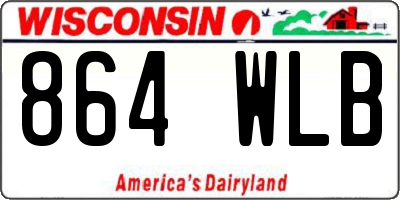 WI license plate 864WLB