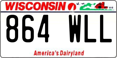 WI license plate 864WLL