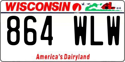 WI license plate 864WLW
