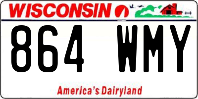 WI license plate 864WMY