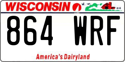 WI license plate 864WRF