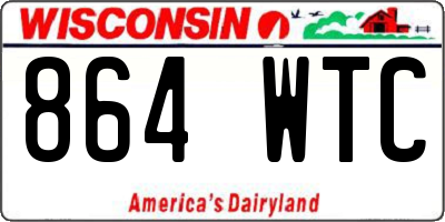 WI license plate 864WTC