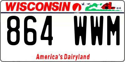 WI license plate 864WWM