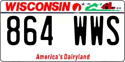 WI license plate 864WWS