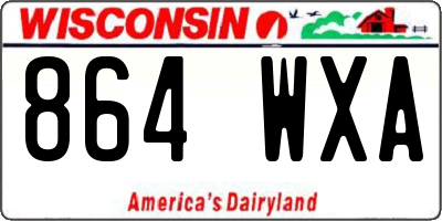 WI license plate 864WXA