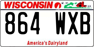 WI license plate 864WXB