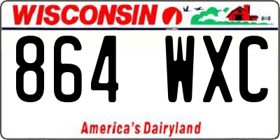WI license plate 864WXC