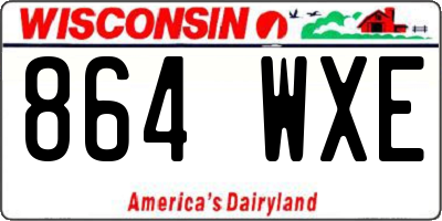 WI license plate 864WXE