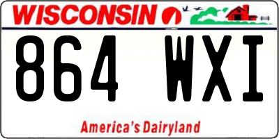 WI license plate 864WXI