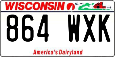 WI license plate 864WXK