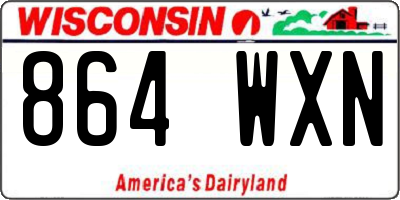 WI license plate 864WXN
