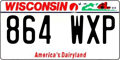 WI license plate 864WXP