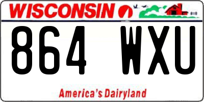 WI license plate 864WXU
