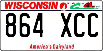 WI license plate 864XCC