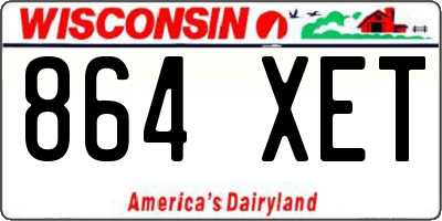 WI license plate 864XET