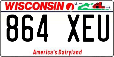 WI license plate 864XEU