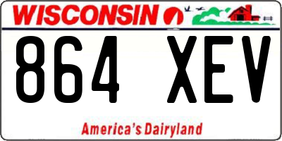 WI license plate 864XEV