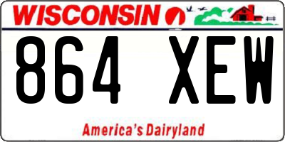 WI license plate 864XEW
