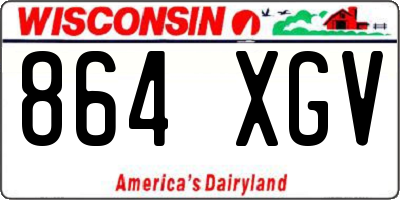 WI license plate 864XGV