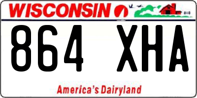 WI license plate 864XHA