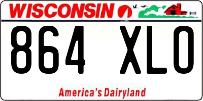 WI license plate 864XLO